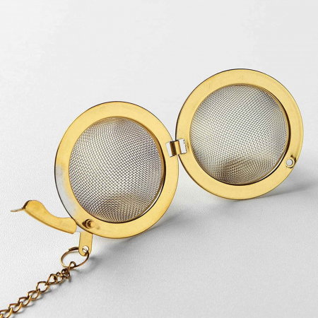 Infuzor ceai din otel inox cu piatra semipretioasa Ametist de 2 cm - Cristale vindecatoare tematica feng shui [5]