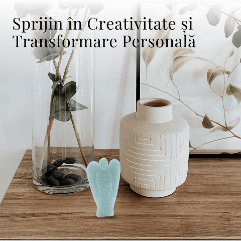 Figurina Inger 55mm din Amazonit Sculptat Manual - Protectie si Liniste [5]