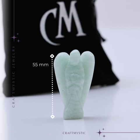 Figurina Inger 55mm din Amazonit Sculptat Manual - Protectie si Liniste [1]