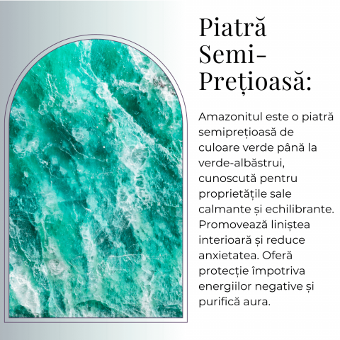 Figurina Inger 55mm din Amazonit Sculptat Manual - Protectie si Liniste [6]