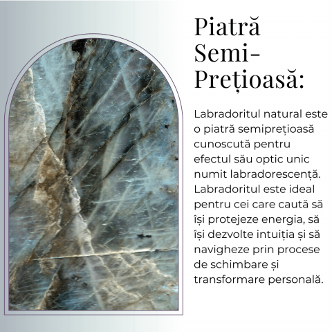 Figurina Inger 55mm din Labradorit Sculptat Manual - Protectie si Liniste [6]