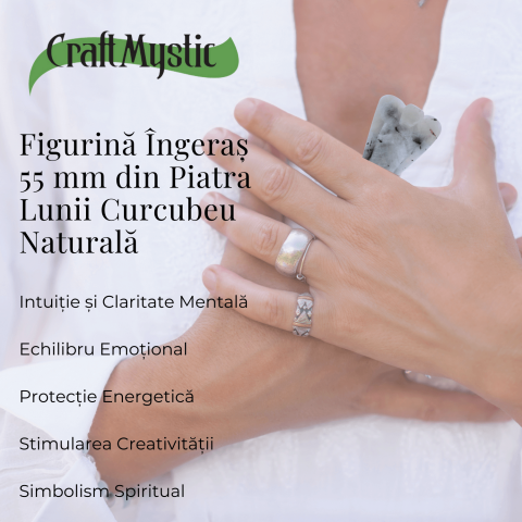 Figurina Inger 55mm din Piatra Lunii Curcubeu - Liniste si Armonie [3]
