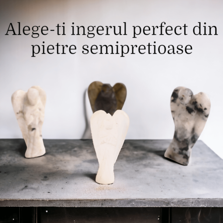 Inger de 55-60 mm Sculptat Manual din Piatra Naturala de Selenit-Protecție și Claritate Spirituală [4]