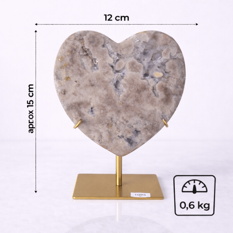 Geoda Inima din Agat cu Ametist Roz - obiect decorativ cu simbolistica blanda 0.6 kg [1]