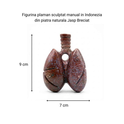 Sculptura Plaman din Jasp Breciat – Piatra Naturala Sculpata Manual (9x7 cm) [1]