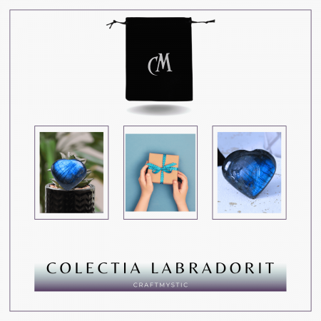 Inimioara 50-55 mm din piatra naturala Labradorit - Protectie si Creativitate [6]