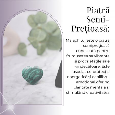 Inima de Malachit Natural 40mm - Puterea Vindecătoare la Îndemâna Ta [6]