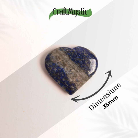 Inima Sculptata Manual din Lapis Lazuli 3 cm- Claritate Mentala si Protectie [2]