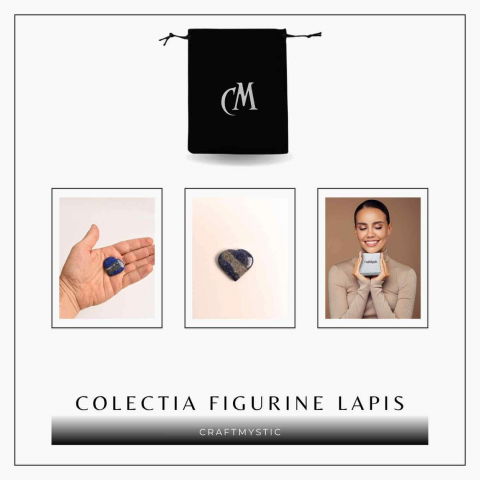 Inima Sculptata Manual din Lapis Lazuli 3 cm- Claritate Mentala si Protectie [5]