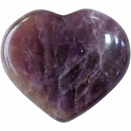 Îngeri și Simboluri Spirituale - Inimioara din cristal Ametist 3 cm si saculet satin inclus - Terapie, meditatie Reiki, Mini cristale de buzunar