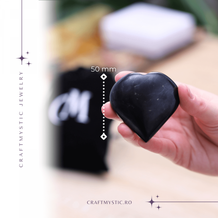 Inima Sculptata Manual de 50mm din Shungit Natural [1]