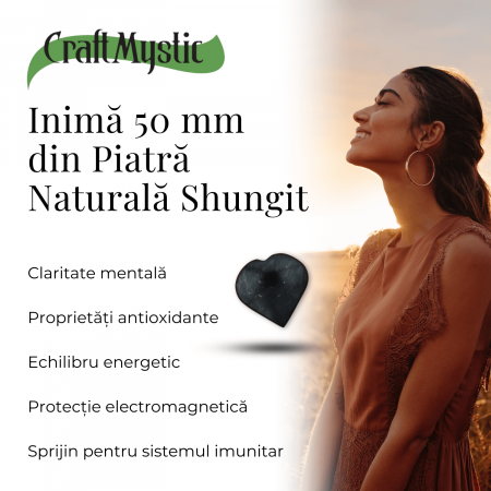 Inima Sculptata Manual de 50mm din Shungit Natural [3]
