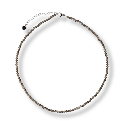 Balanta - Colier cu Cuart Fumuriu Fatetat – Protectie, Claritate si Echilibru Emotional