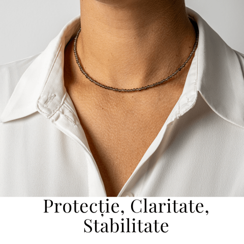 Colier cu Cuart Fumuriu Fatetat – Protectie, Claritate si Echilibru Emotional [1]