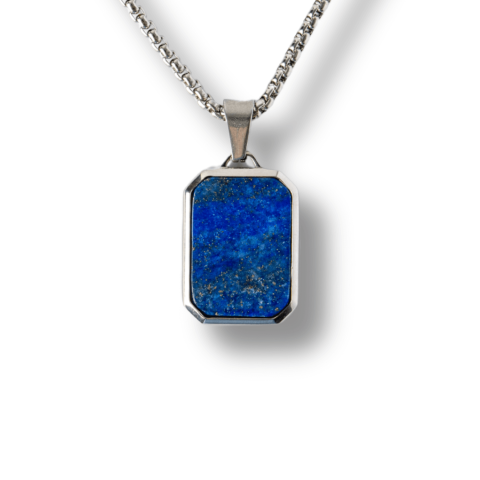 Claritate Mentala si Focus - Colier din Otel Inoxidabil cu Lapis Lazuli Natural – Claritate si Armonie Interioara