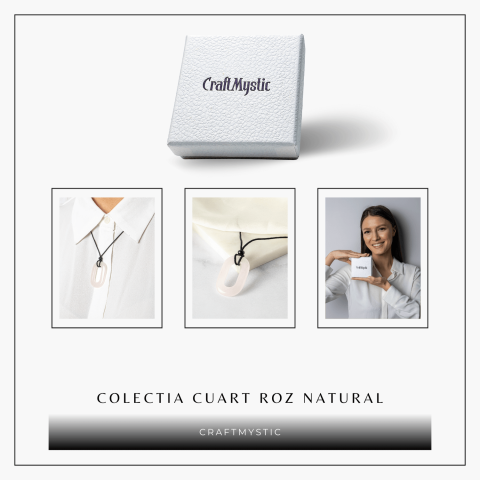 Iubire si Armonie – Colier Oval cu Cuart Roz Natural [7]