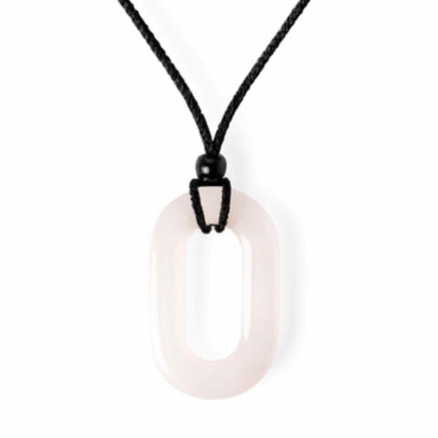 Pesti - Iubire si Armonie – Colier Oval cu Cuart Roz Natural