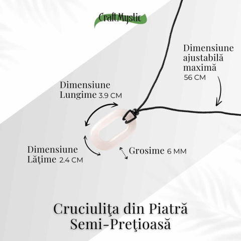 Iubire si Armonie – Colier Oval cu Cuart Roz Natural [3]