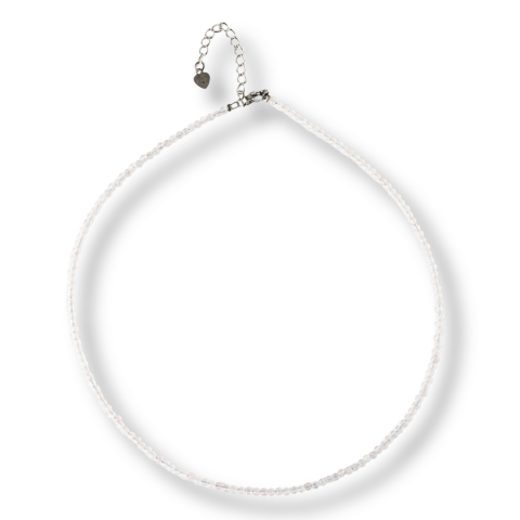 Rac - Iubire si Delicatete – Choker din Otel Inoxidabil cu Cuart Roz fatetat