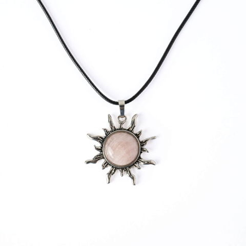 Iubire si Armonie – Colier Soare cu Cuart Roz Natural [8]