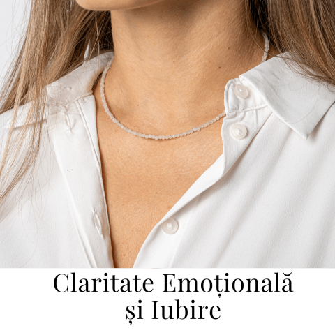 Iubire si Delicatete – Choker din Otel Inoxidabil cu Cuart Roz fatetat [1]