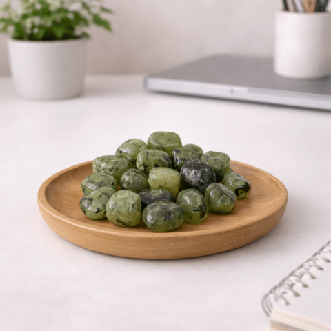 Prehnit rulat – o piatra a calmului interior si a claritatii blande [1]