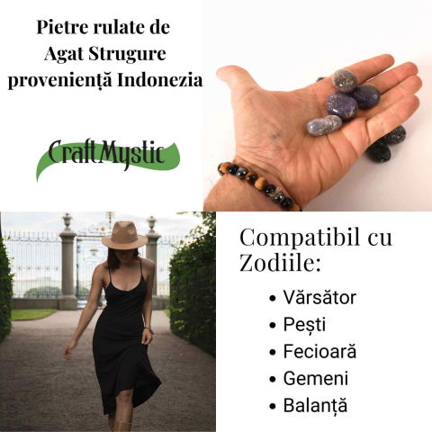 Pietre rulate de Agat Strugure din Indonezia – Calm interior si armonie blanda [3]
