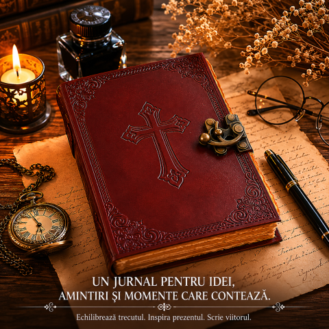 Jurnal din Piele Naturala cu Cruce Embosata – Eleganta Vintage si Inspiratie Zilnica [4]