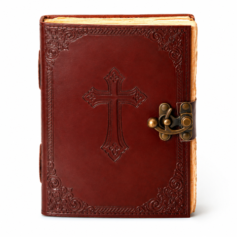 Jurnal din Piele Naturala cu Cruce Embosata – Eleganta Vintage si Inspiratie Zilnica [6]