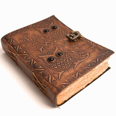 Jurnal piele naturala cu bufnite si obsidian – Intelepciune si protectie [6]