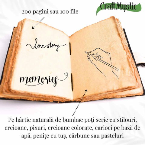 Jurnal piele naturala cu bufnite si obsidian – Intelepciune si protectie [5]