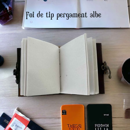 Jurnal Vintage din Piele cu Model Arborele Vietii si Hartie de Pergament Alba 190-200 pagini [2]