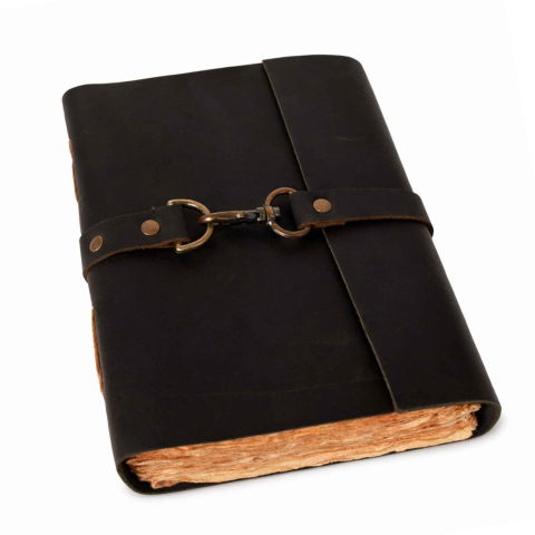 Instrumente și Accesorii Spirituale - Jurnal din piele naturala cu hartie din bumbac – Eleganta si autenticitate