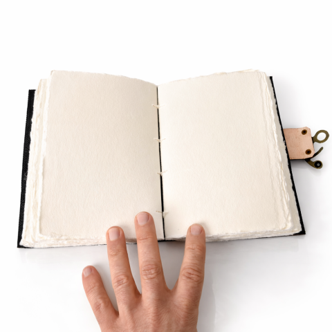 Jurnal Vintage din Piele Naturala cu Arborele Chakrelor si 7 Pietre – hartie de bumbac 18x13 cm [3]