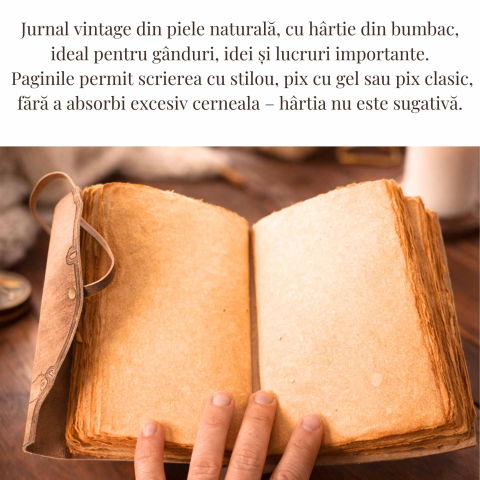 Jurnal Medieval din Piele Naturala cu Harta – Cronicile Exploratorului 18x13 cm [2]