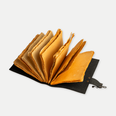 Jurnal Vintage Negru cu Arborele Vietii si 7 Pietre Chakre - Handmade, Piele Naturala [6]