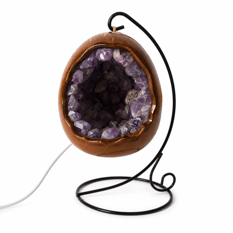 Lampa cu Ametist Natural Forma de Ou – Armonie, Claritate si Relaxare [6]