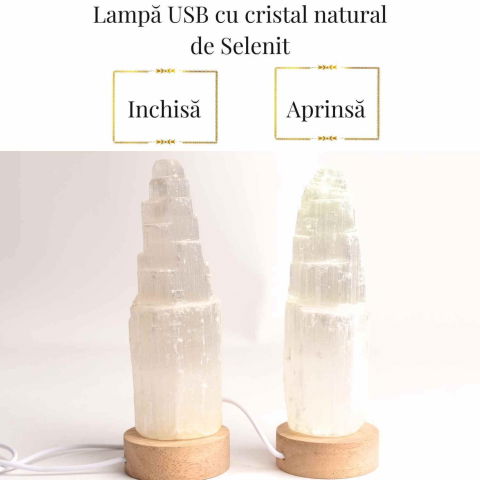 Lampa de noapte din Selenit natural – Purificare si Liniste [5]
