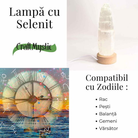 Lampa de noapte din Selenit natural – Purificare si Liniste [4]