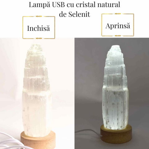 Lampa de noapte din Selenit natural – Purificare si Liniste [6]