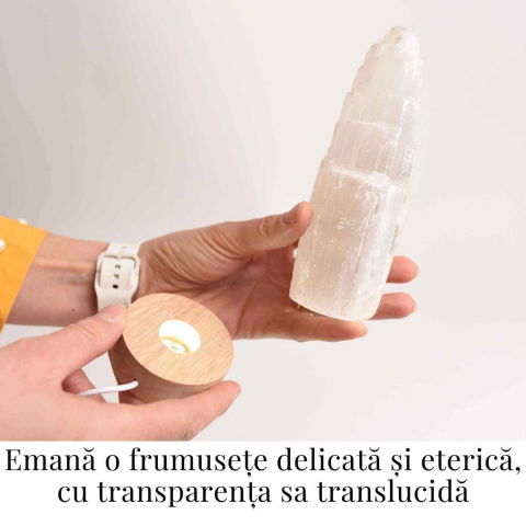 Lampa de noapte din Selenit natural – Purificare si Liniste [1]