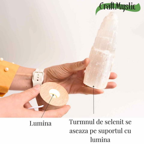 Lampa de noapte din Selenit natural – Purificare si Liniste [3]