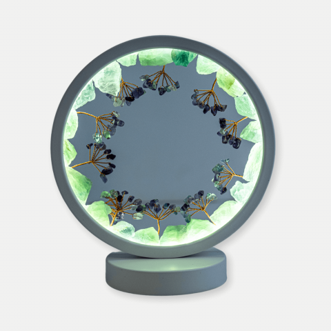 Lampa cu fluorit verde si curcubeu – Claritate si armonie cu cristale naturale [1]