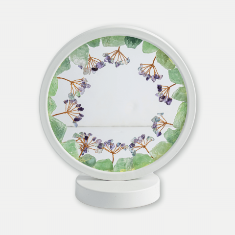 Varsator - Lampa cu fluorit verde si curcubeu – Claritate si armonie cu cristale naturale