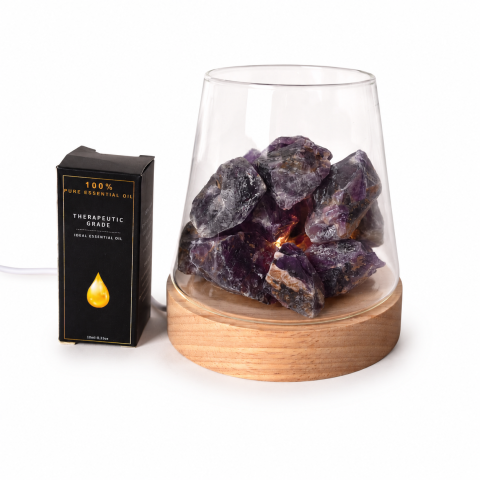 Fecioara - Lampa cu Ametist Brut Natural – Relaxare si Atmosfera Armonioasa