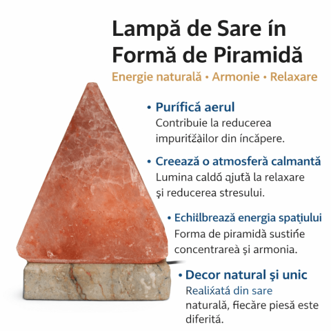 Lampa de Sare din Himalaya Piramidala – Protectie Energetica si Armonie Interioara [5]