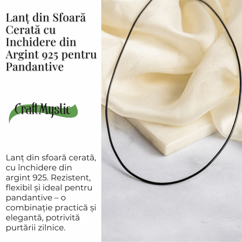 Lant din Sfoara Cerata cu Inchidere din Argint 925 pentru Pandantive [4]