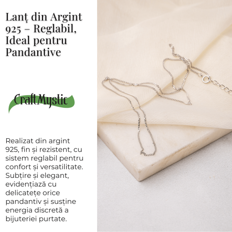 Lant din Argint 925 Reglabil – Eleganta Subtila si Versatilitate pentru Pandantive [2]
