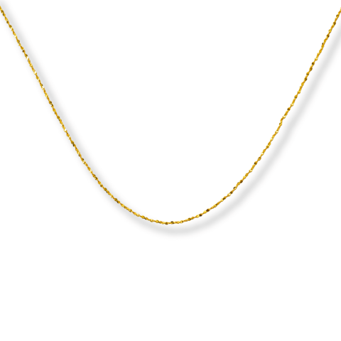 Gemeni - Lant din Argint 925 Placat cu Aur 18K – Subtire, Stralucitor, Reglabil
