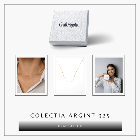 Lant Argint 925 Placat cu Aur 18K – Elegant, Subtil si Ideal pentru Pandantive [7]